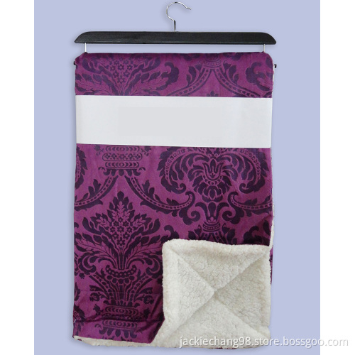 Offset Printed Micro Mink and Sherpa Reversible Throw